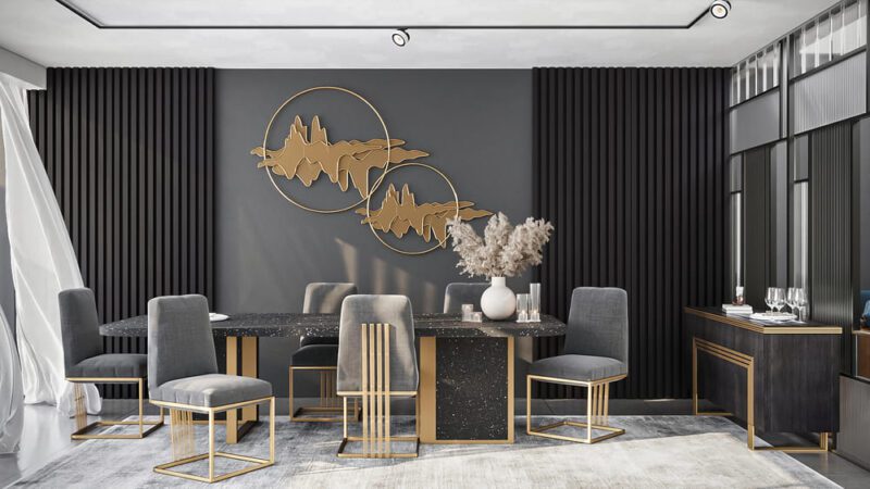 Graphite dining set