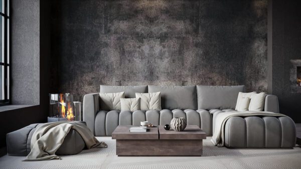 Charcoal L-Shape Sofa