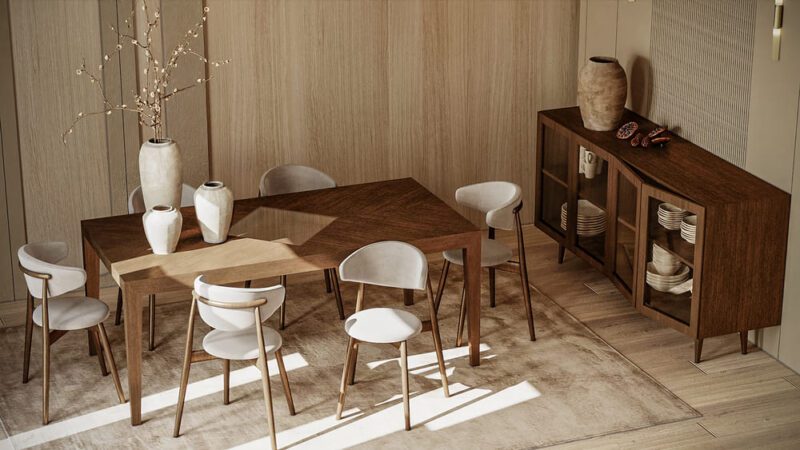 Square dining set