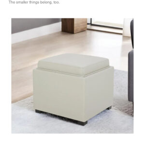 Milky Square Ottoman